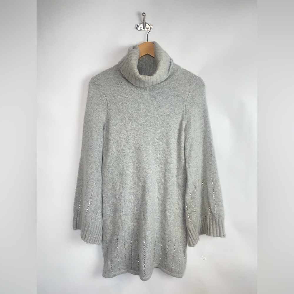 Alice +‎ Olivia Angora Turtleneck Blend Bell sleeve Short Sweater Dress X-Small